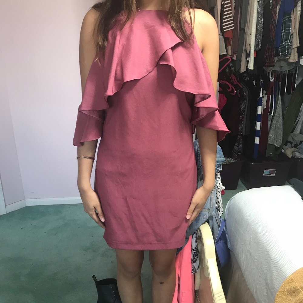 Pink floral dress